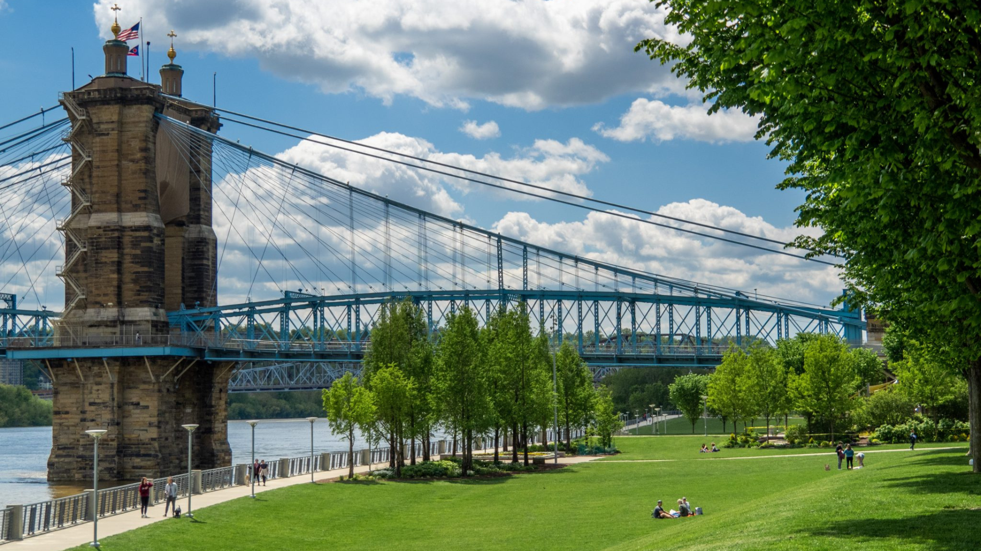 Greater Cincinnati Foundation. Image shows river walk and bridge in downtown Cincinnati.