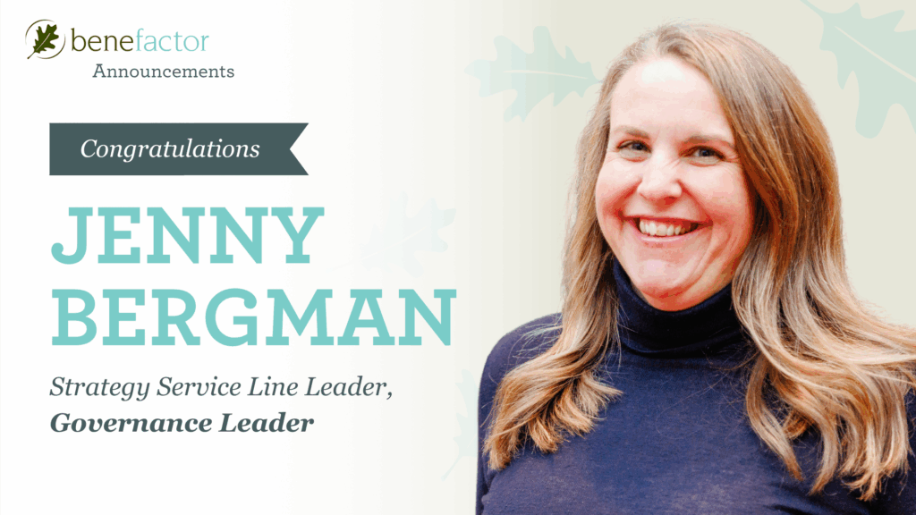 Congratulations, Jenny Bergman! Governance Service Leader, Strategic Planning