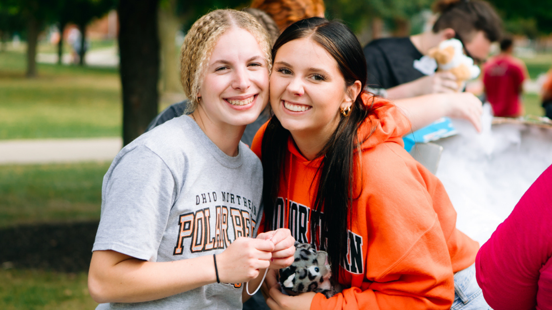 Ohio Northern University. Image shows two students smiling.