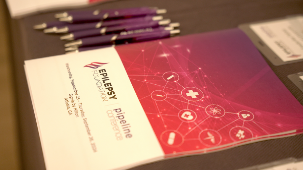 Epilepsy Foundation of America. Image shows EFA promotional materials being laid out for a conference.