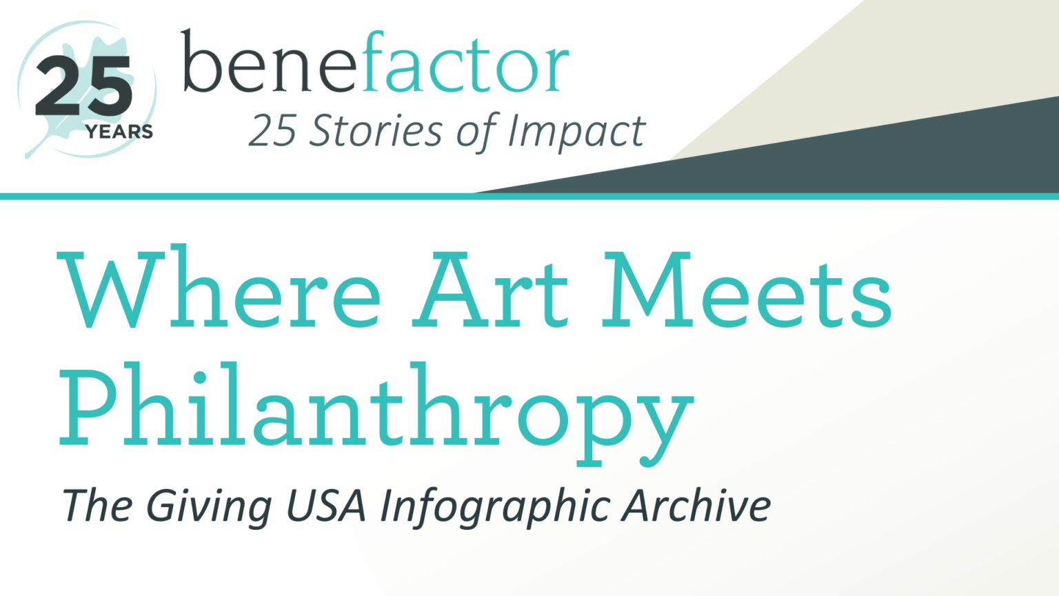 25 Stories of Impact | Where Art Meets Philanthropy: The Giving USA Infographic Archive
