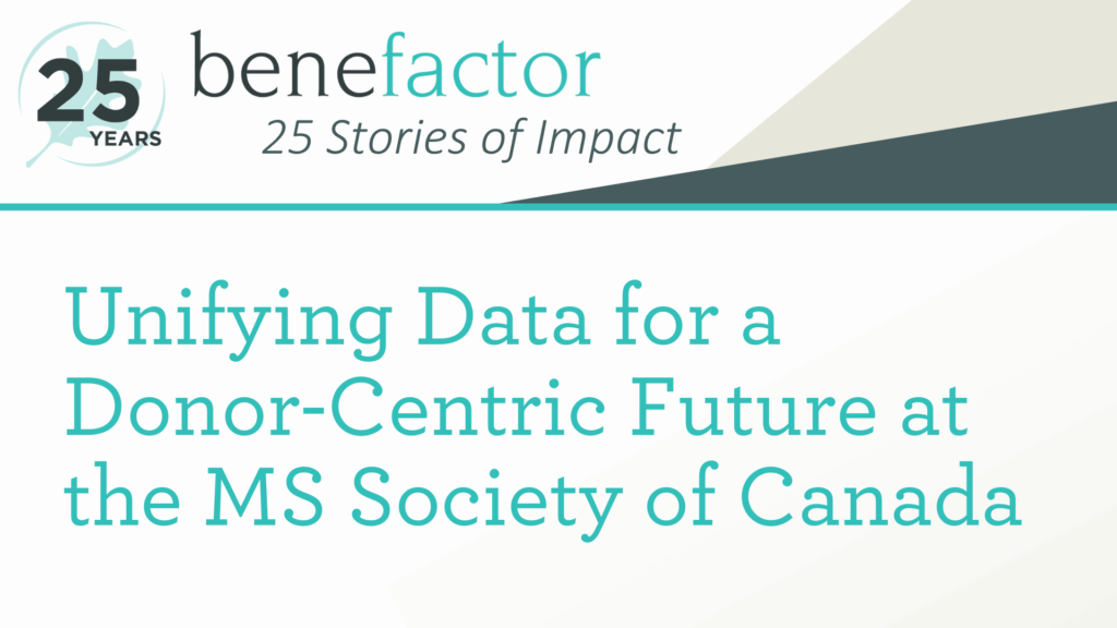 Unifying Data for a Donor-Centric Future at the MS Society of Canada